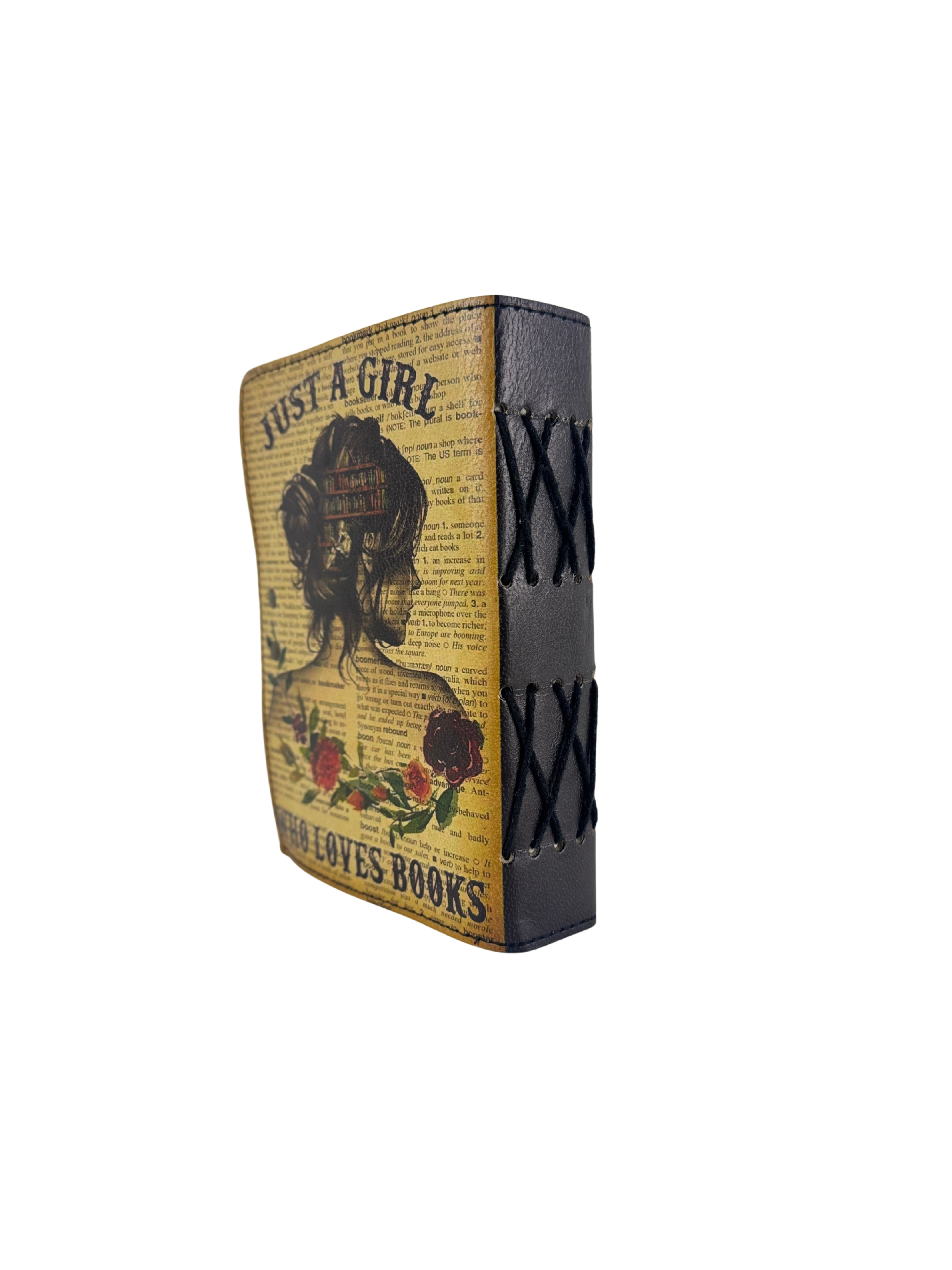 CARNET EN CUIR "JUST A GIRL WHO LOVES BOOKS" POUR LES BIBLIOPHILES