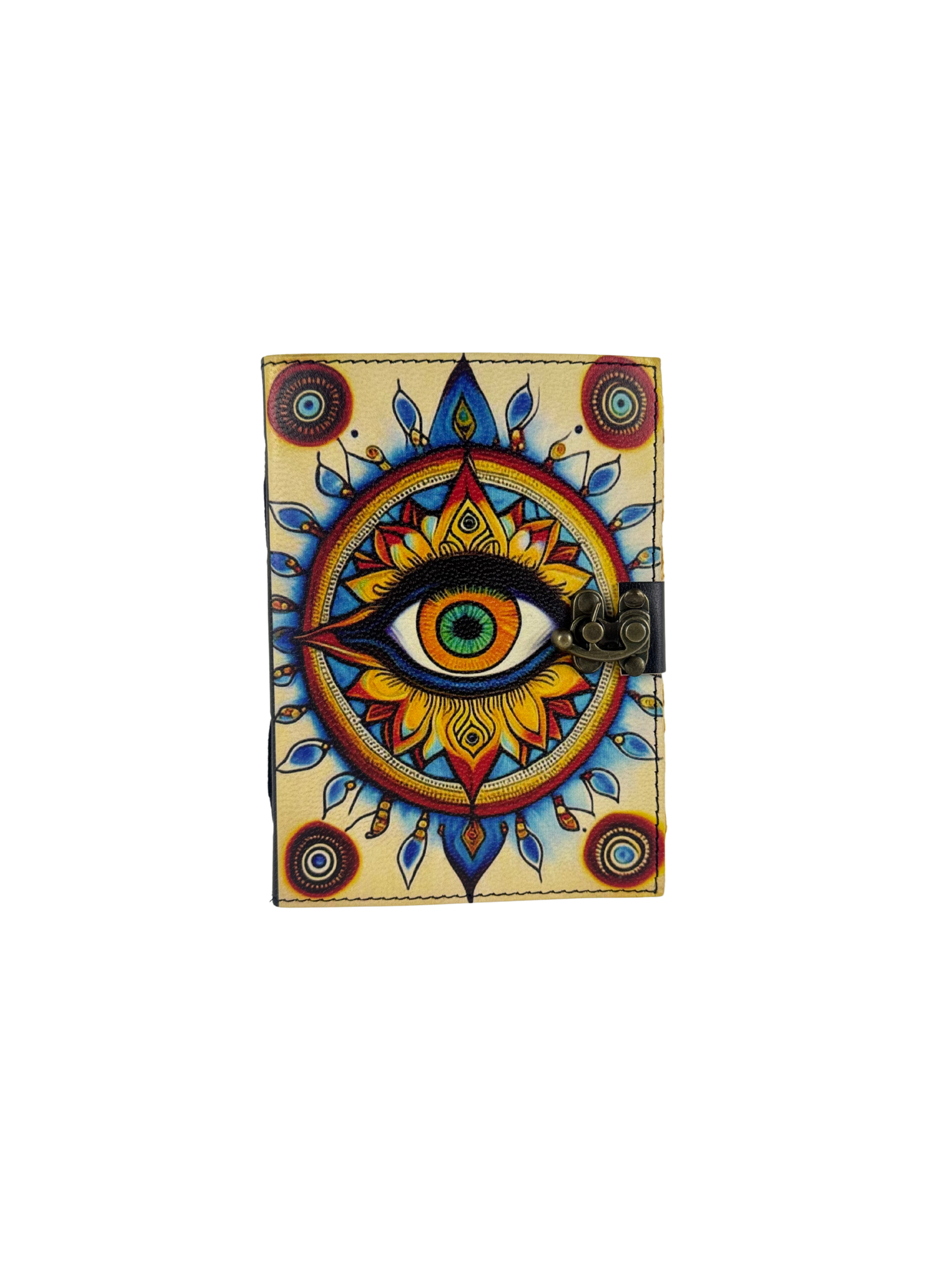 CARNET EN CUIR "TROISIÈME ŒIL" STYLE MANDALA BOHÈME