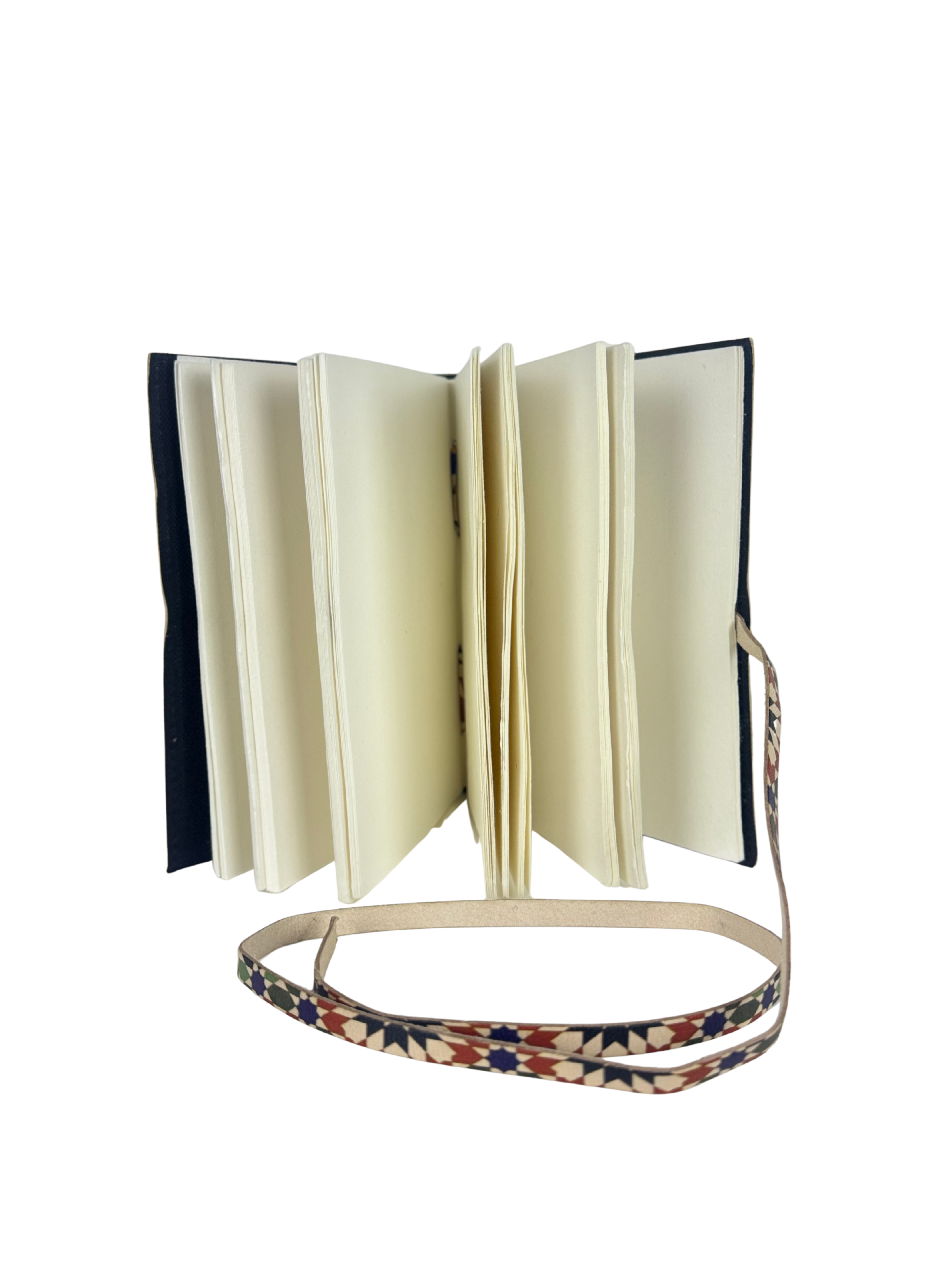 CARNET EN CUIR "ZELLIGE" ARTISANAT MAROCAIN