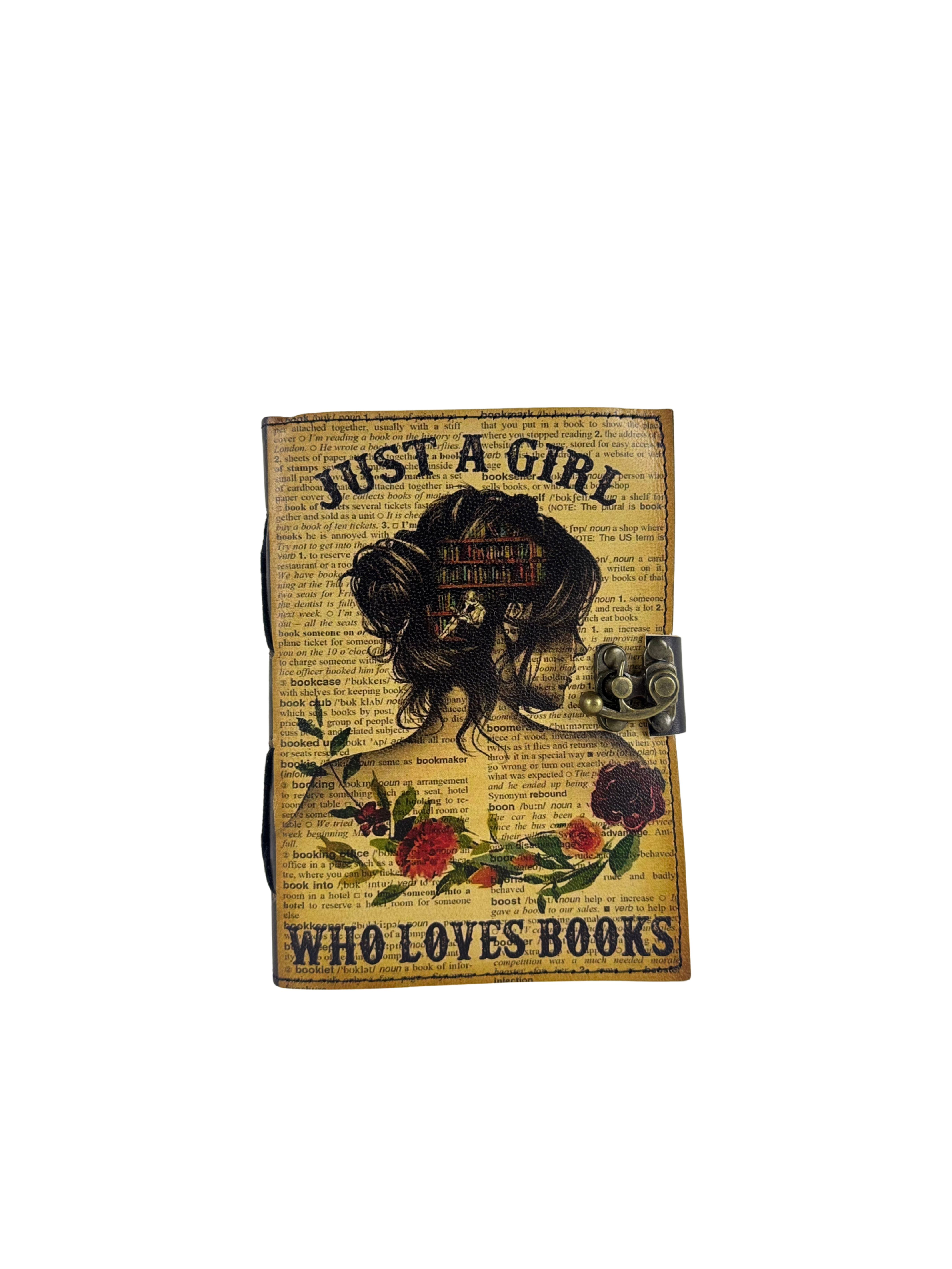 CARNET EN CUIR "JUST A GIRL WHO LOVES BOOKS" POUR LES BIBLIOPHILES