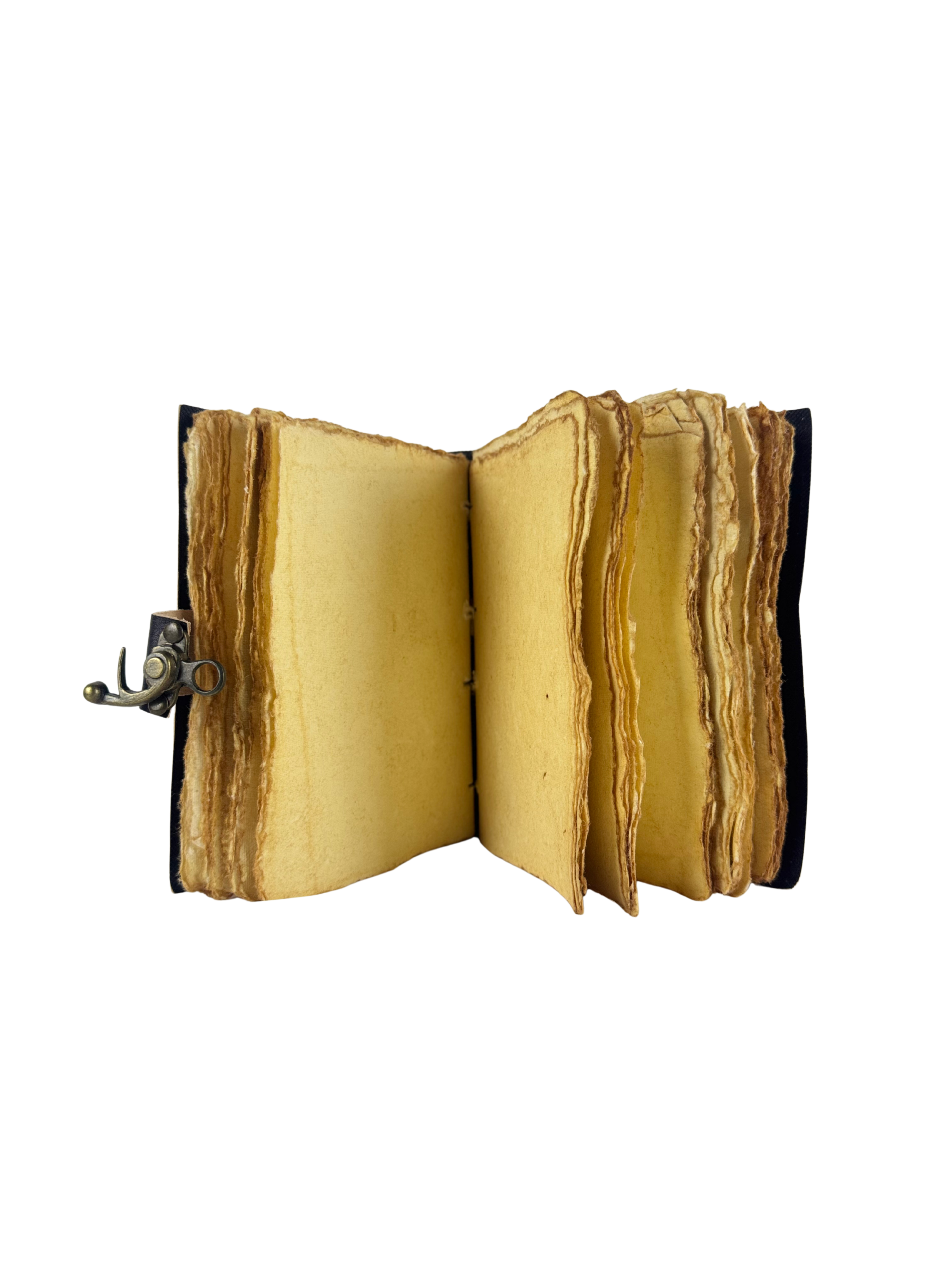 GRIMOIRE EN CUIR "OUROBOROS & ALCHIMIE"