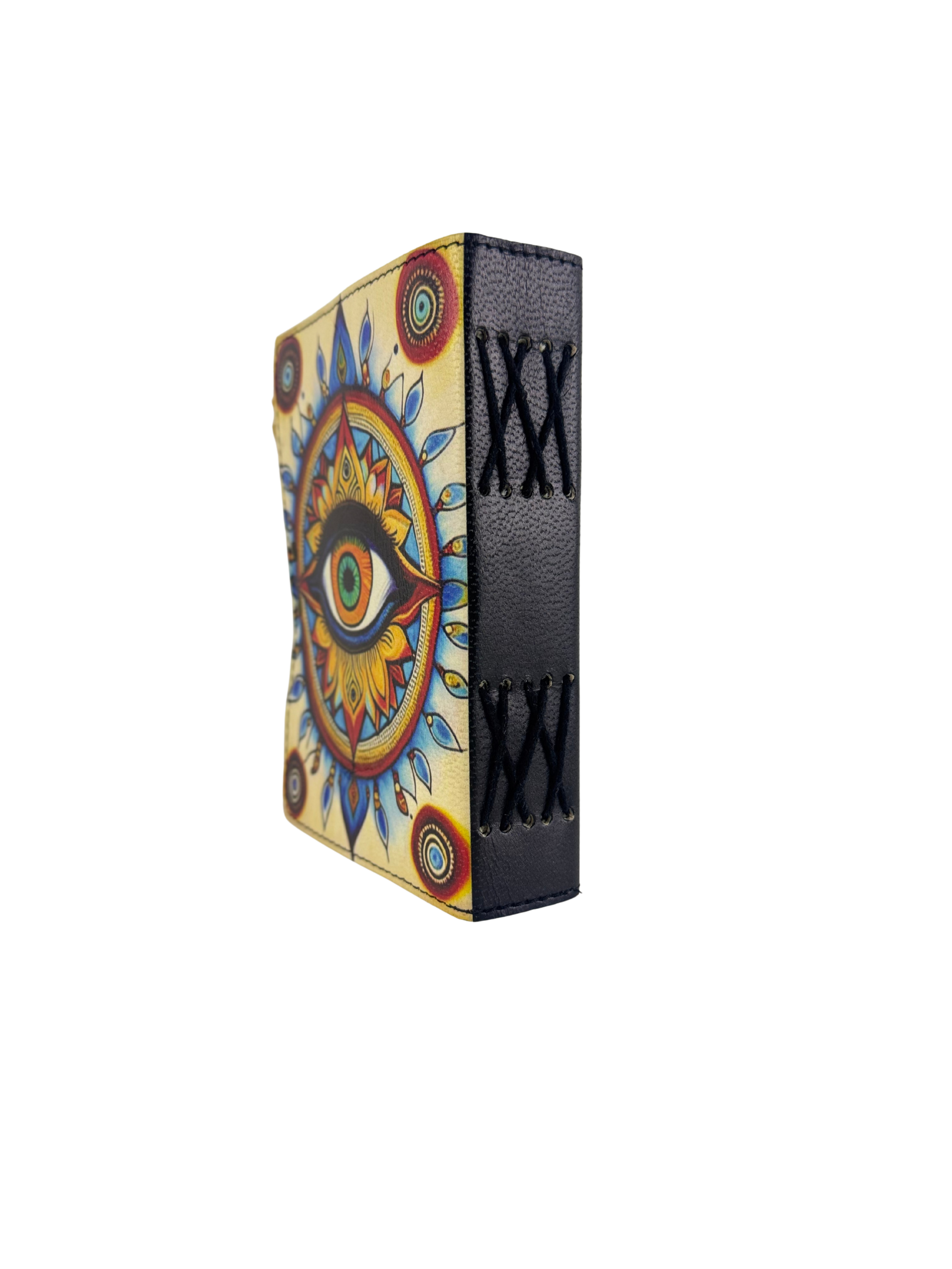 CARNET EN CUIR "TROISIÈME ŒIL" STYLE MANDALA BOHÈME