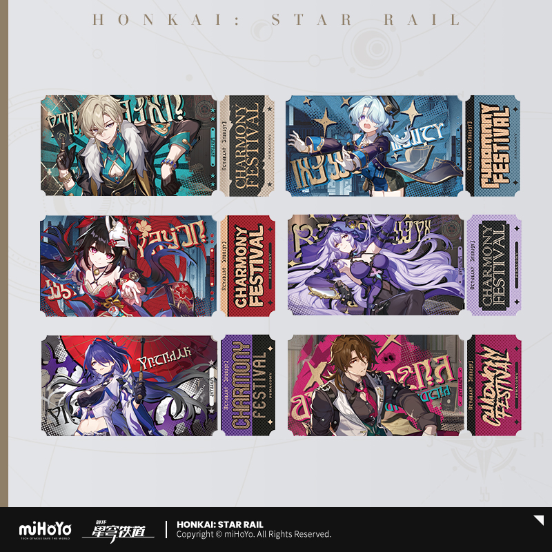 Charmony Festival Invitation Acrylic Ticket Set