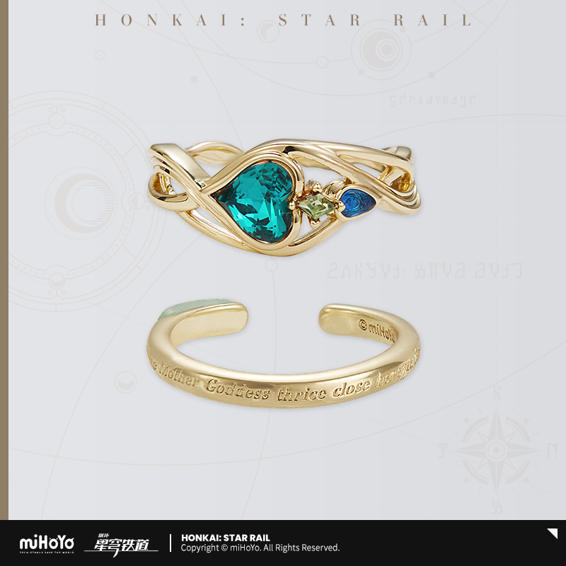 Aventurine Theme Ring Set