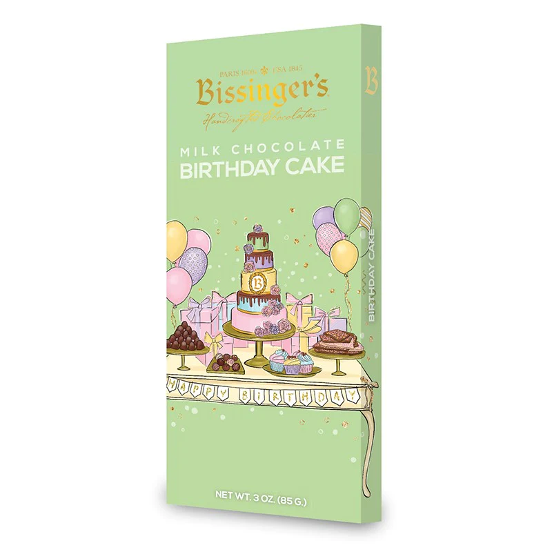 White and Milk Chocolate Birthday Cake Bar-3 OZ