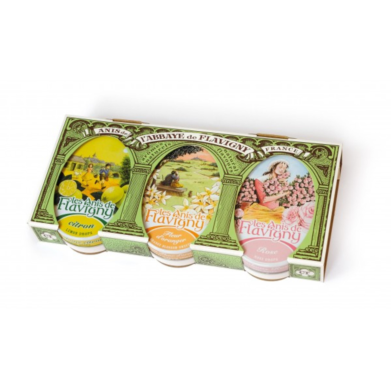 Les Anis de Flavigny Lemon, Rose, Orange Blossom 3 x 1.8oz