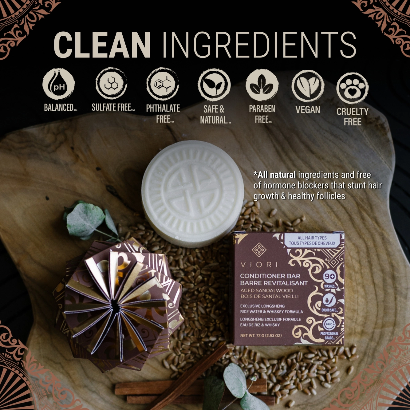 Men’s Shampoo Bar for All Hair Types Hair | Aged Sandalwood