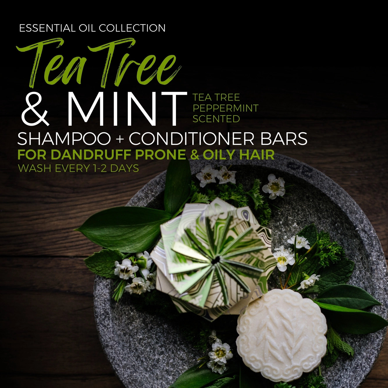 Rice Water Conditioner Bar | Tea Tree Mint EO | All Hair