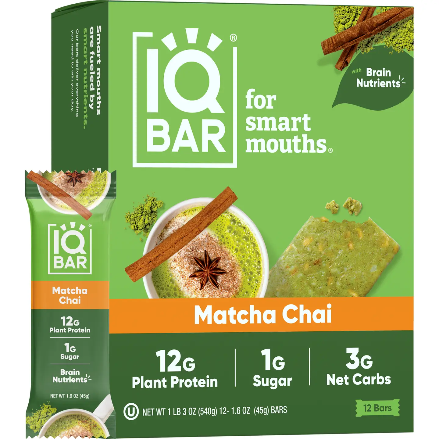 Matcha Chai | Brain + Body Keto Protein Bars