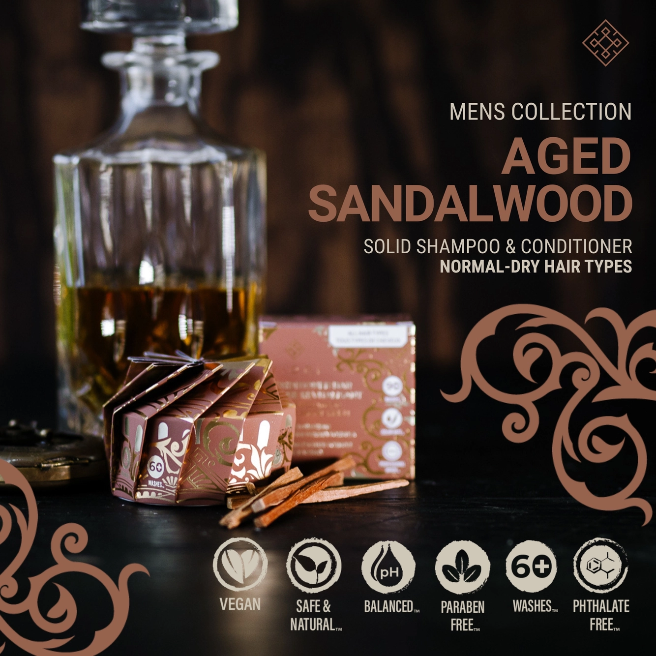 Men’s Conditioner Bar All Hair Types Hair | Aged Sandalwood