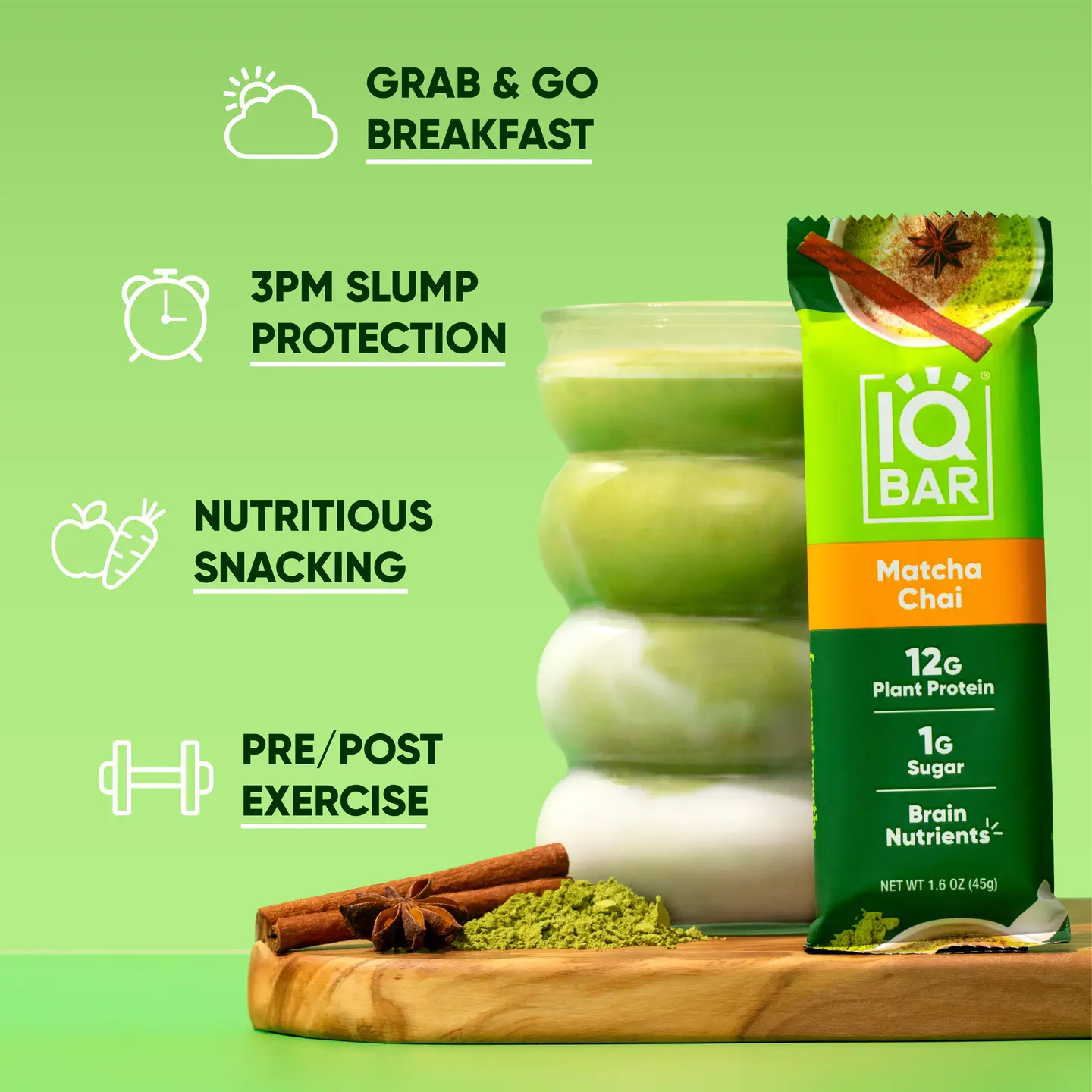 Matcha Chai | Brain + Body Keto Protein Bars
