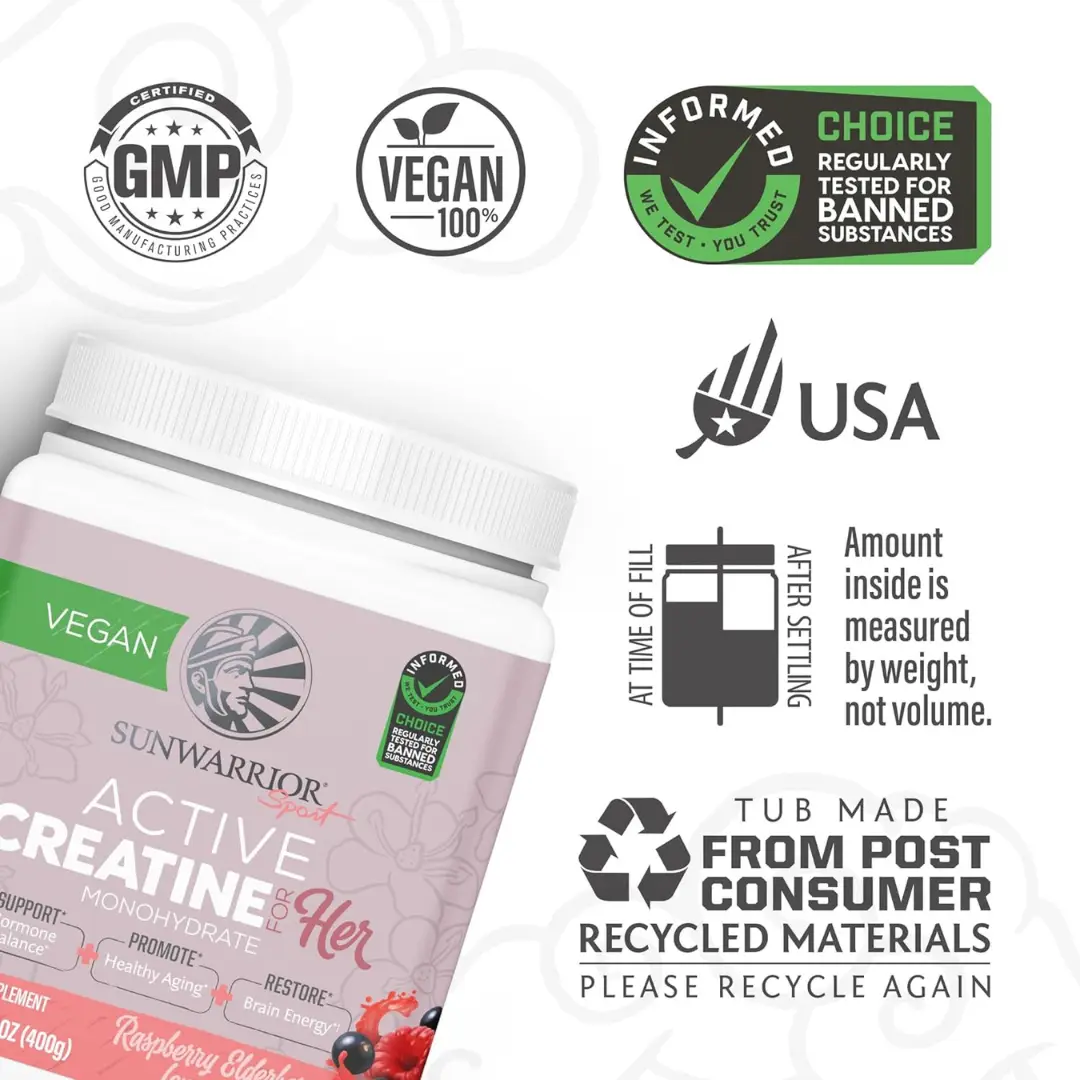 Raspberry Elderberry Creatine Drink Powder For Her