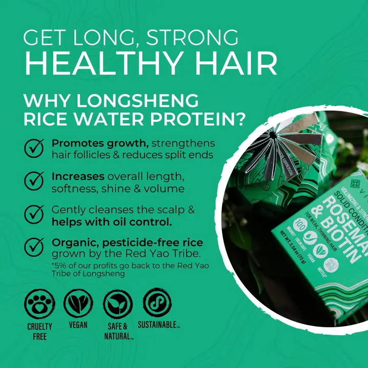 Rosemary & Biotin Conditioner Bar Volumizing & Strengthening