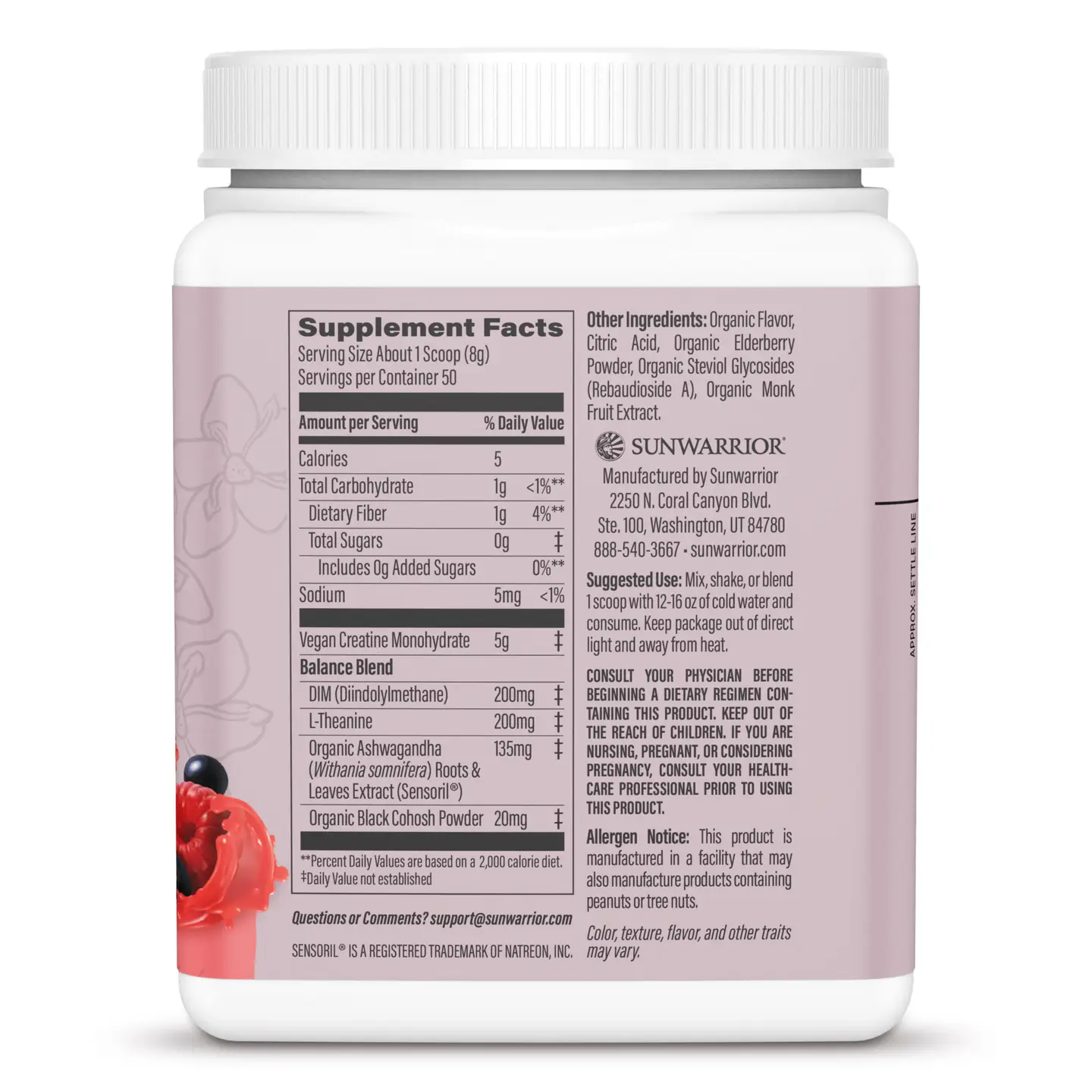 Raspberry Elderberry Creatine Drink Powder For Her