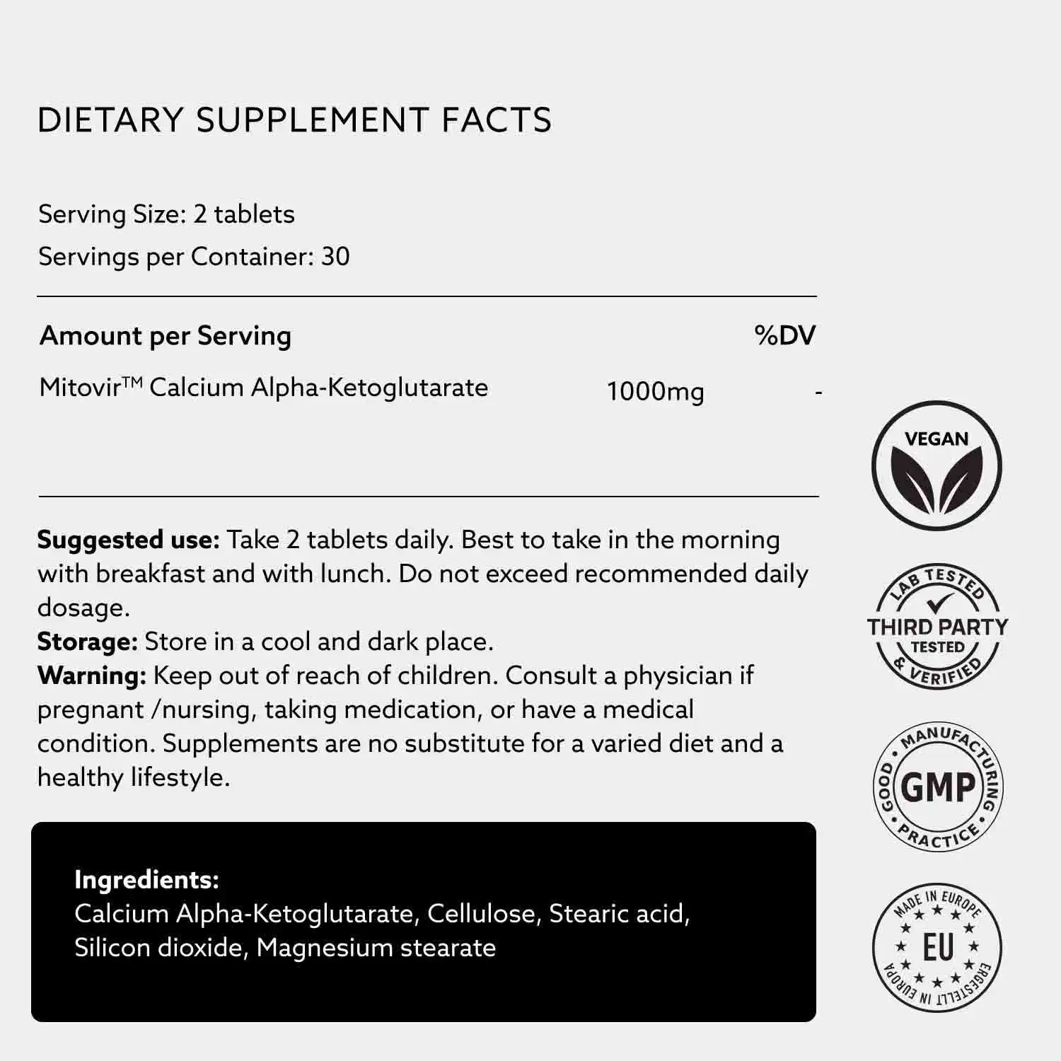 Calcium AKG Supplement