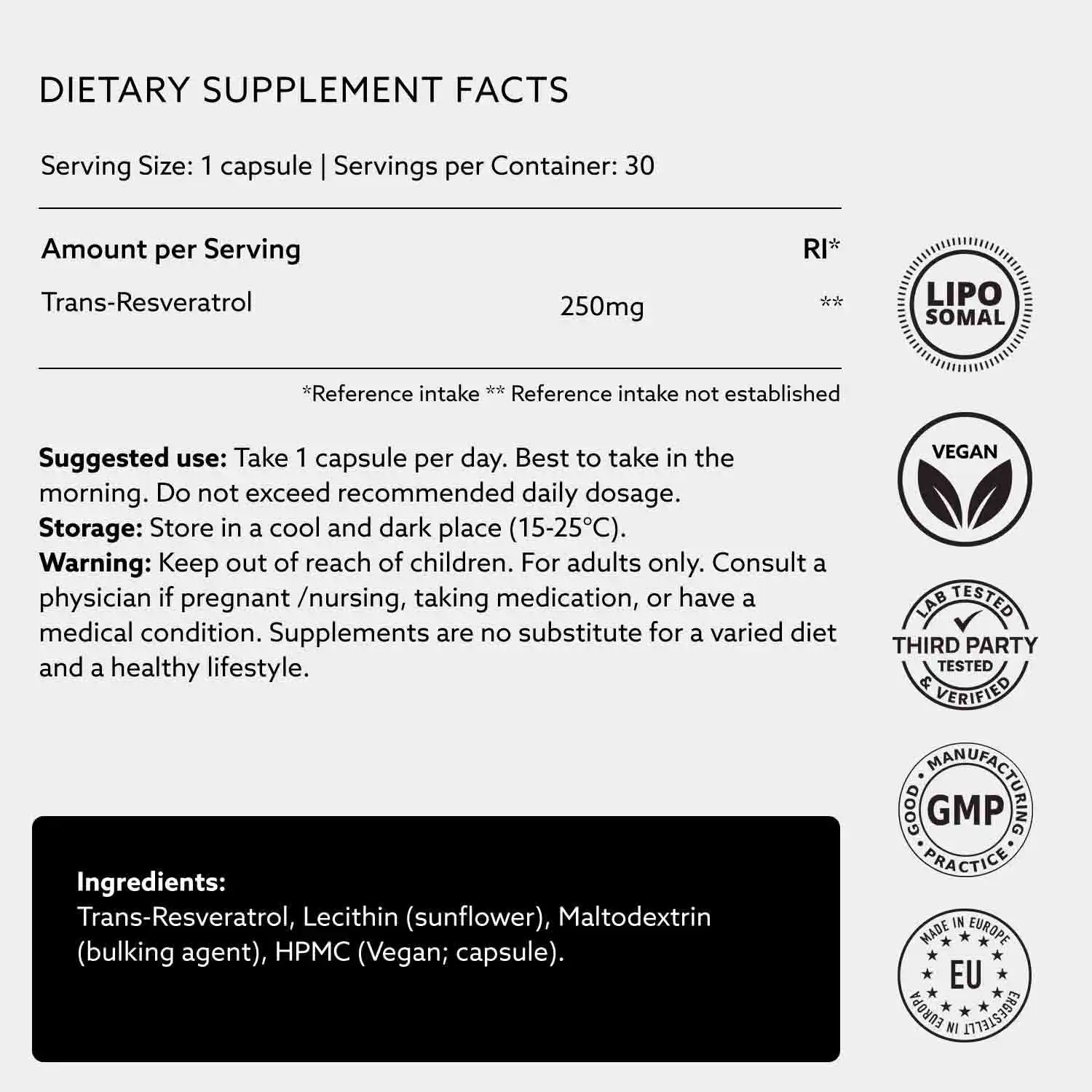 Liposomal Resveratrol