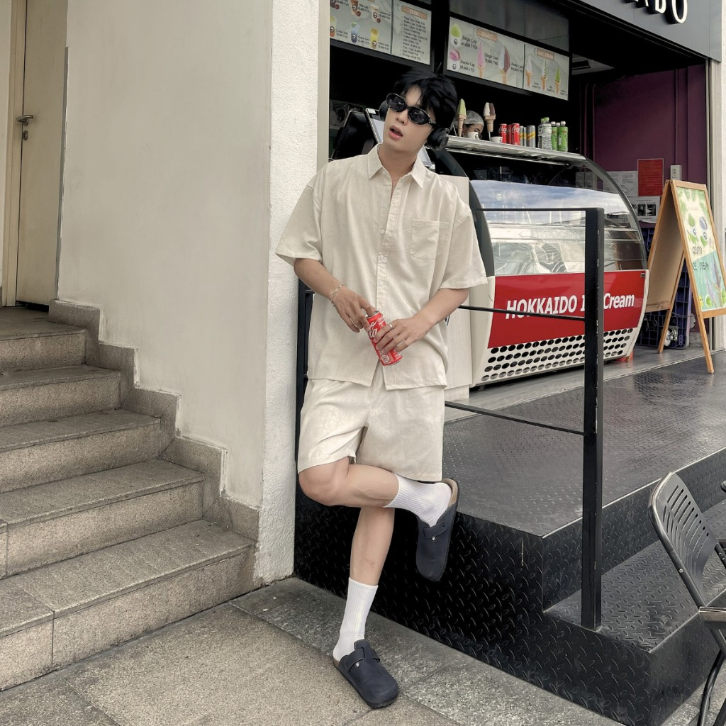 GODMOTHER | Set đũi nam sơ mi cộc tay