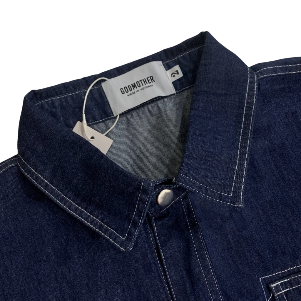 GODMOTHER | Sơ mi denim form rộng basic