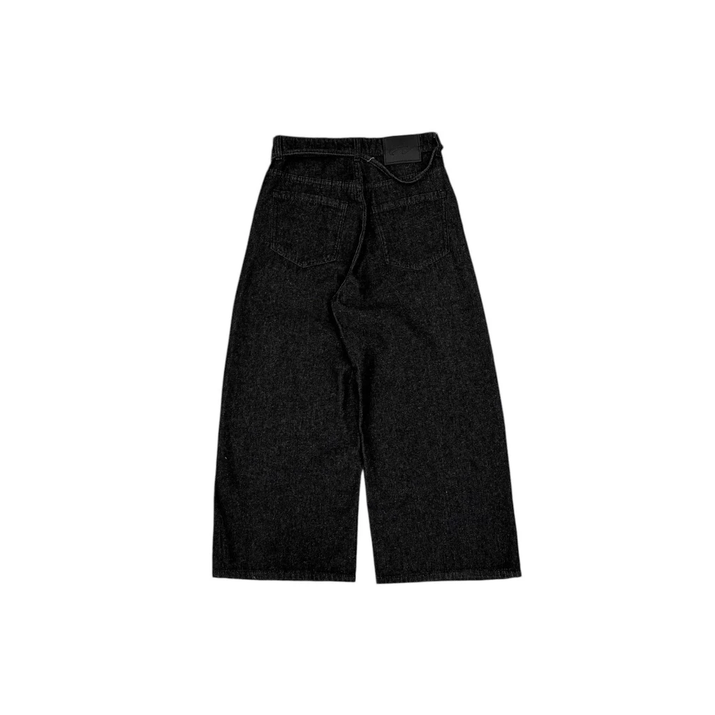 WHOSE Studio | Loose pleat jeans raw black