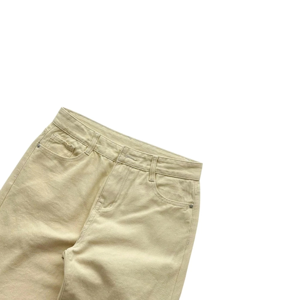 WHOSE Studio | Wide straight jeans beige ver 2