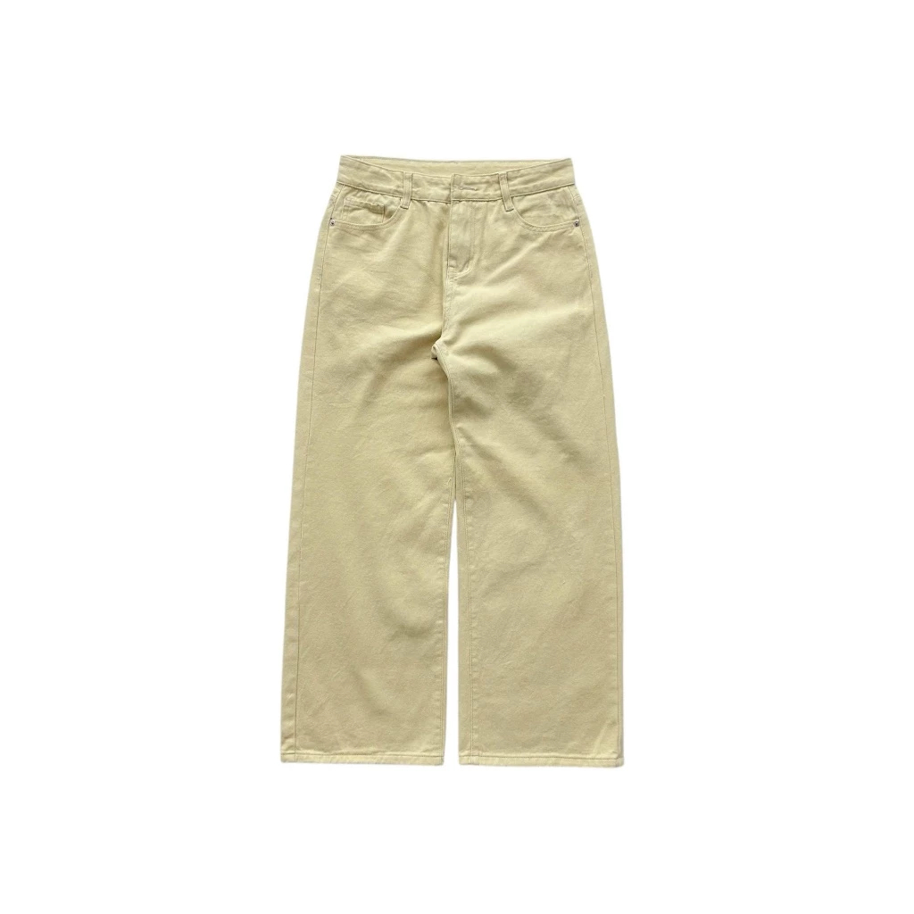WHOSE Studio | Wide straight jeans beige ver 2