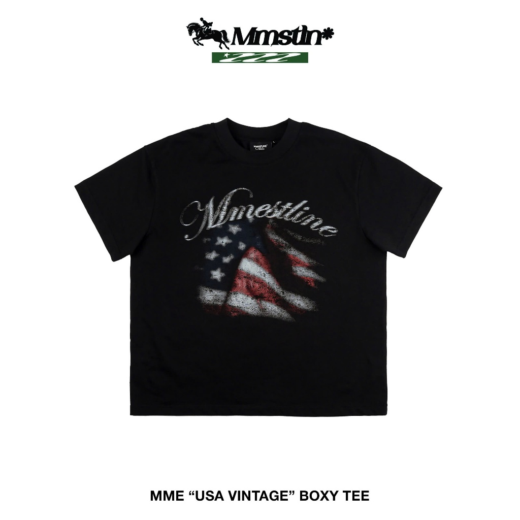 MMESTLINE | T-shirt "USA Vintage" boxy premium cotton