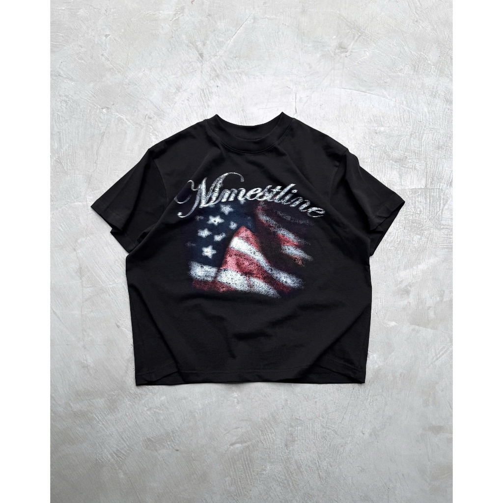MMESTLINE | T-shirt "USA Vintage" boxy premium cotton