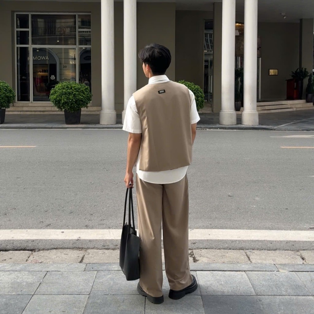 GIDI | Set gile phối sơ mi & quần tây unisex Hàn Quốc