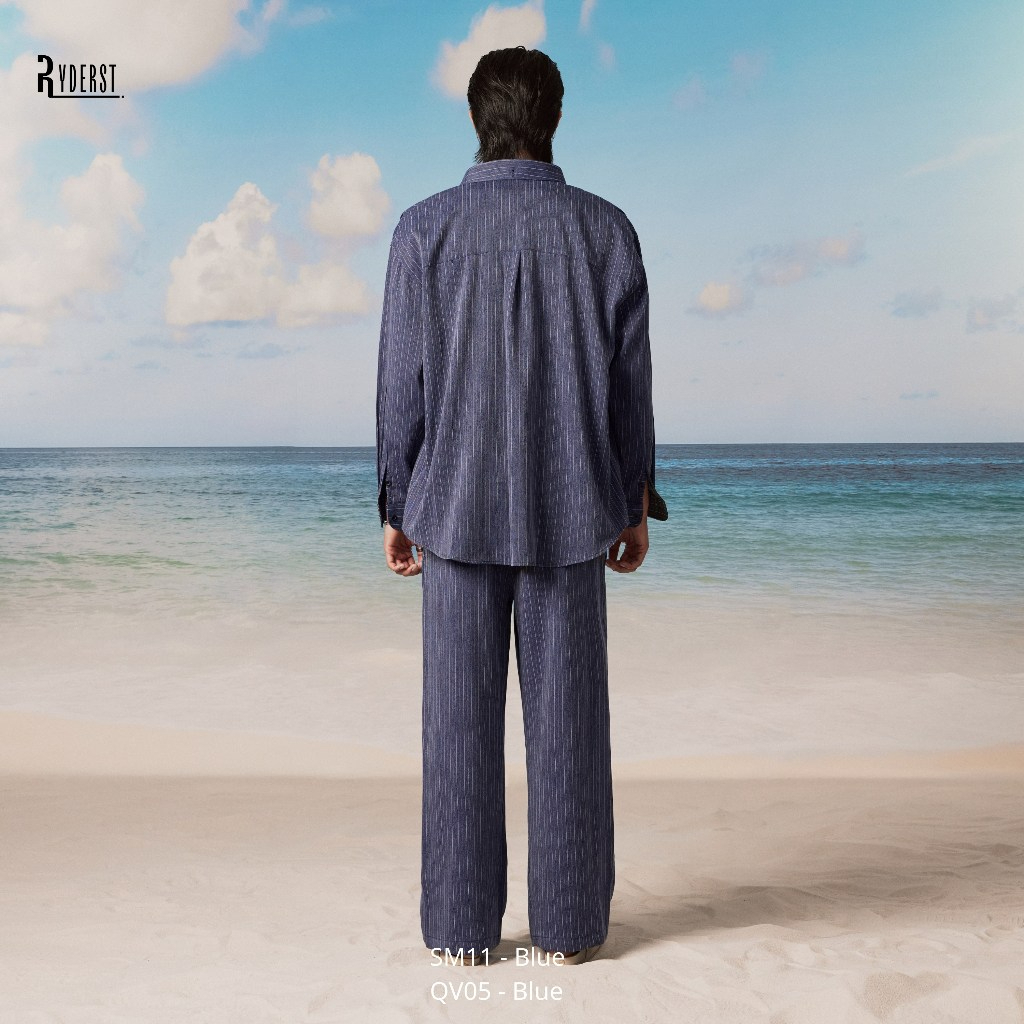 Ryder | Set sơ mi dài tay & quần tuytsi co giãn