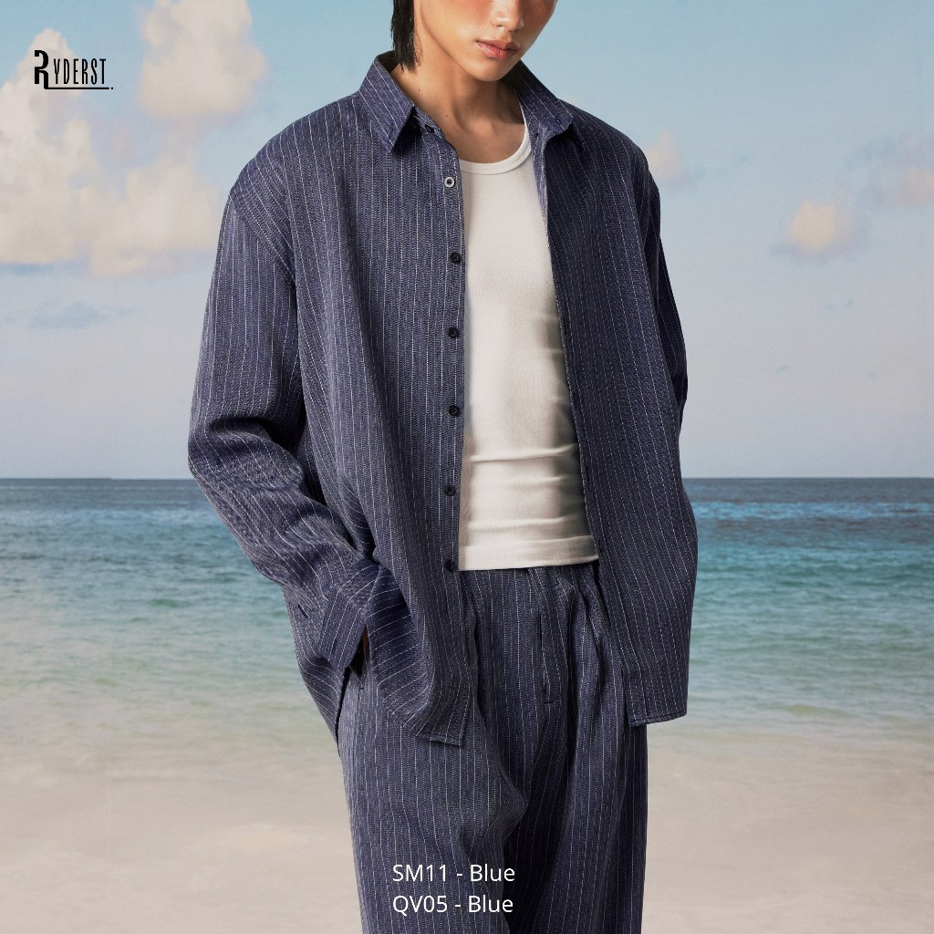 Ryder | Set sơ mi dài tay & quần tuytsi co giãn