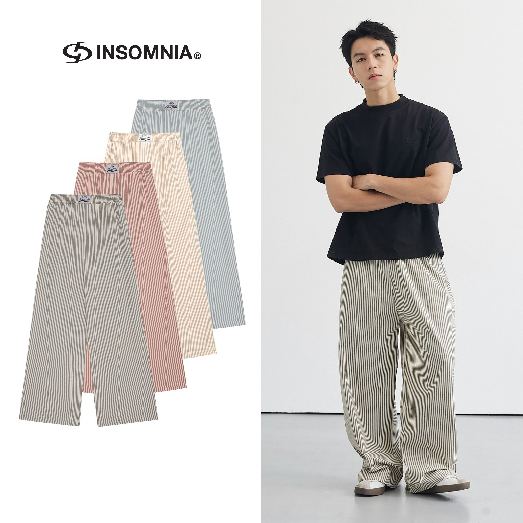 INSOMNIA | Quần dài sọc ống rộng wide leg 