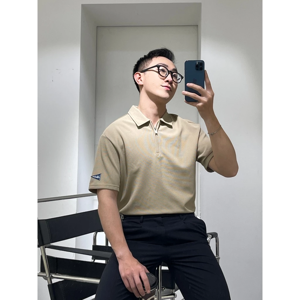 Độc Menswear | Áo polo cổ zip crop  