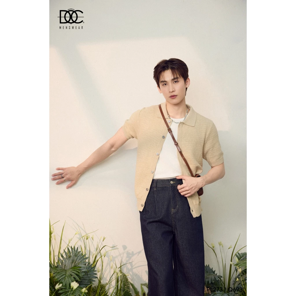 Độc Menswear | Áo polo cài cúc cardigan len dệt kim 