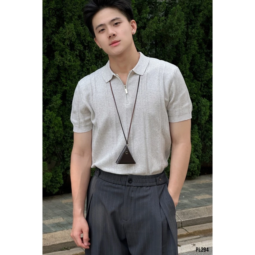 Độc Menswear | Áo polo dệt kim cổ zip  