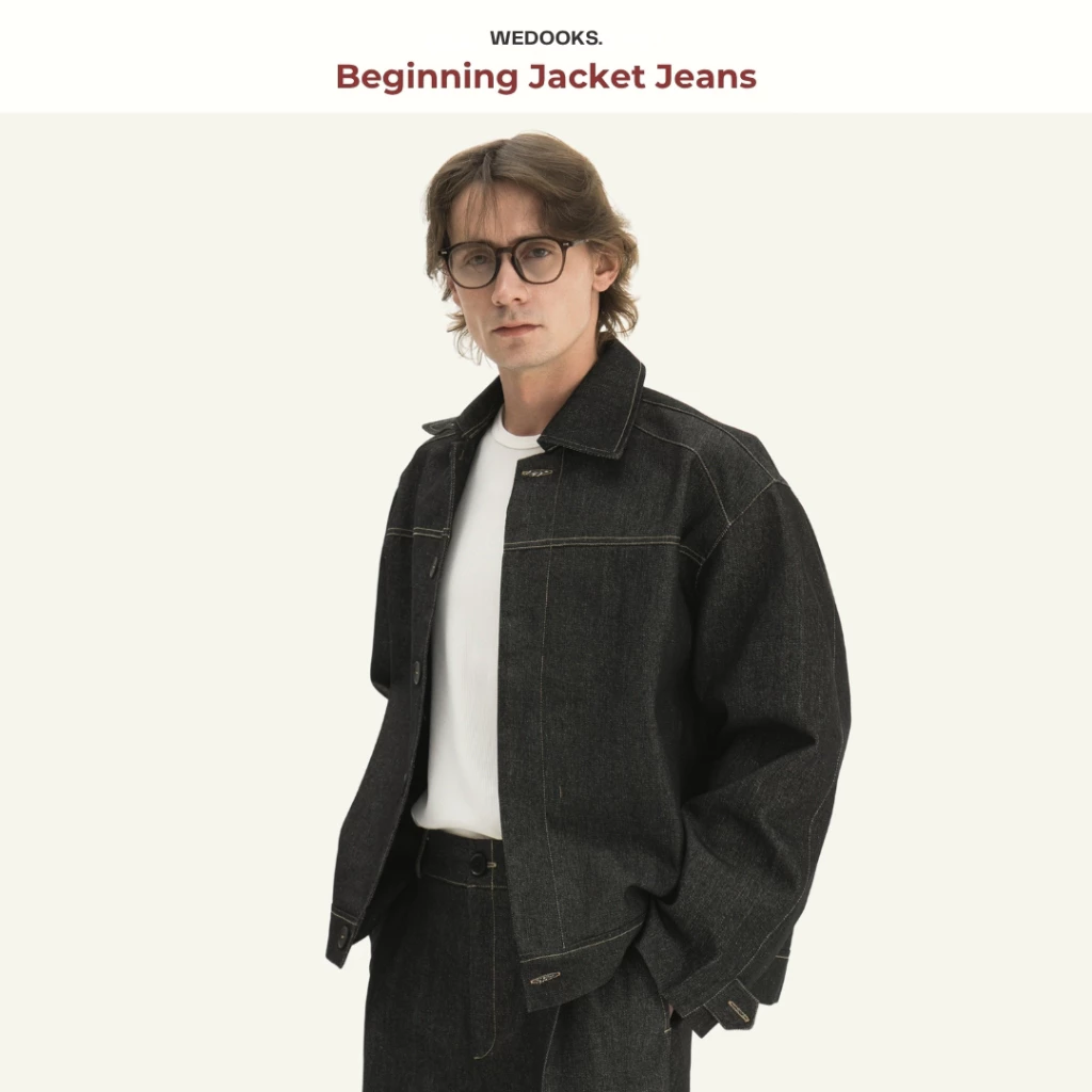 WEDOOKS | Áo khoác jeans nam form cropped 
