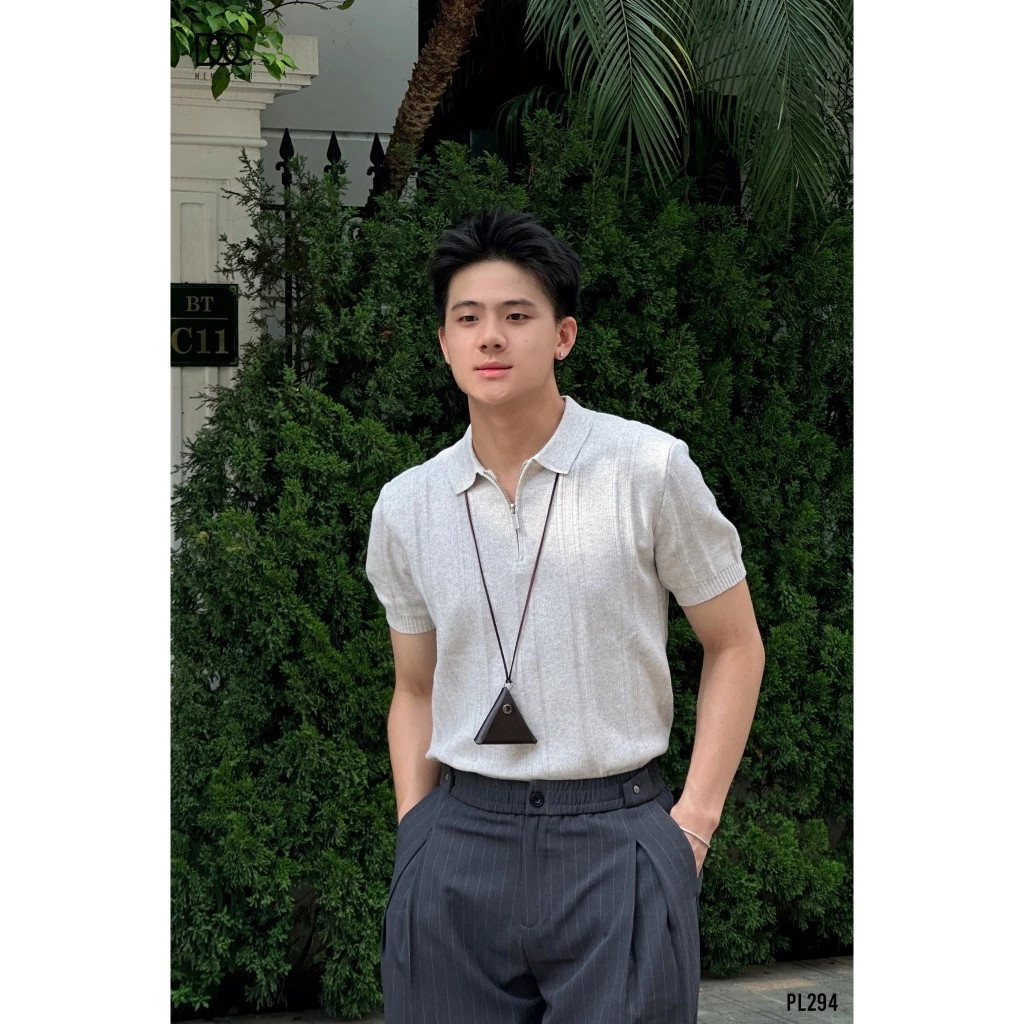 Độc Menswear | Áo polo dệt kim cổ zip  