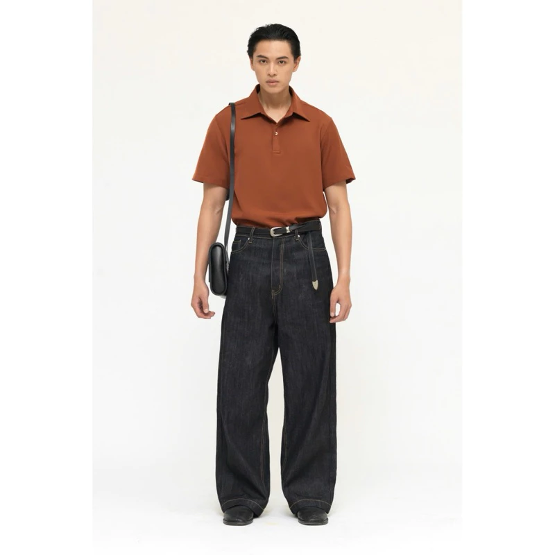 GIAN SAIGON | Quần Denim dáng suông, Màu Xanh indigo