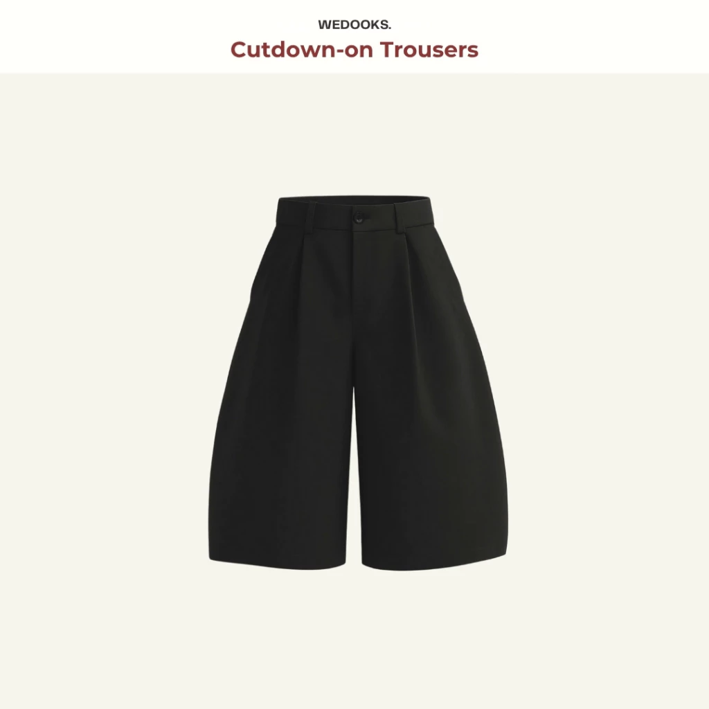 WEDOOKS | Quần short kaki lửng ống suông rộng cutdown-on trousers