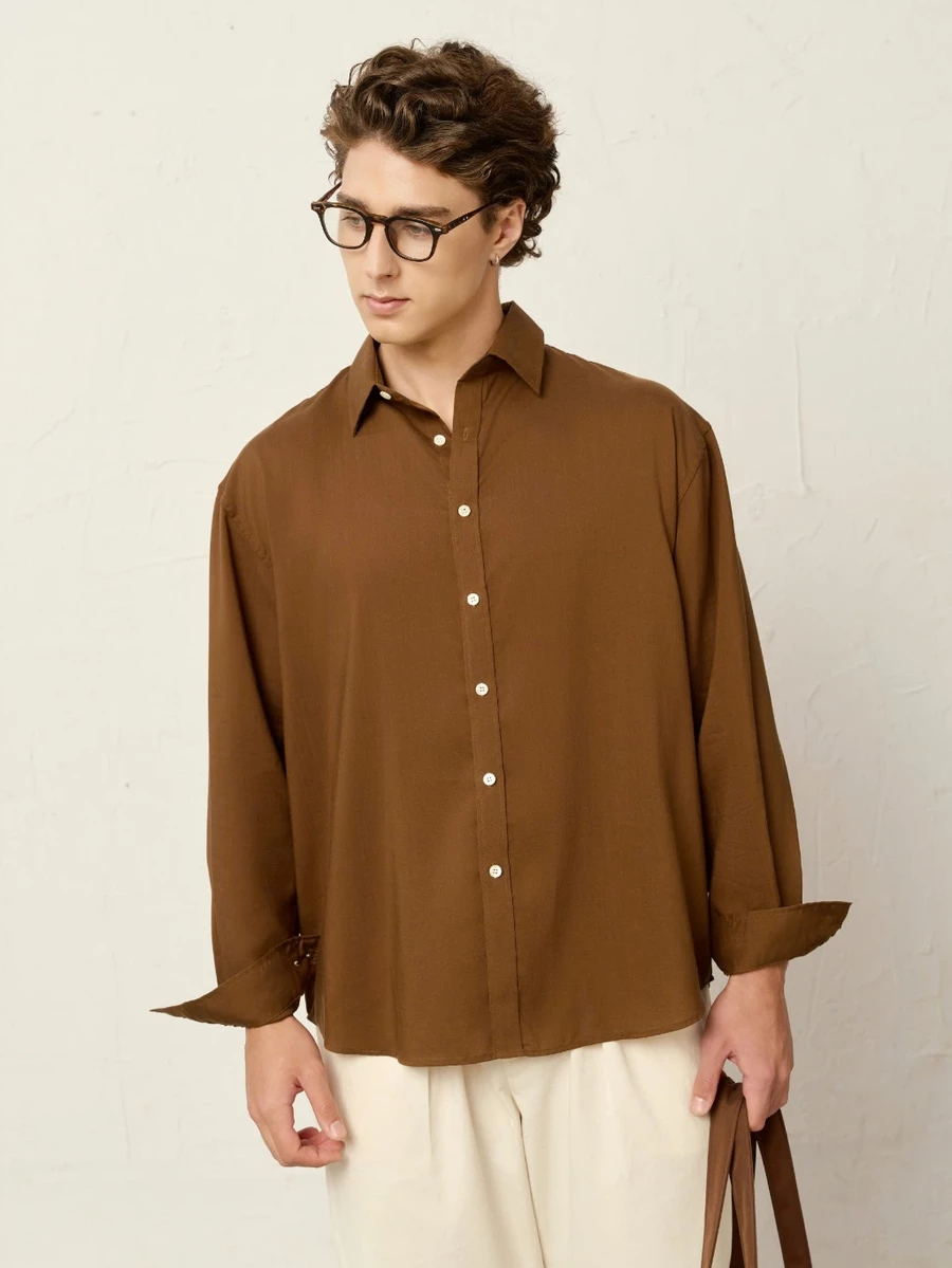 PEALO | Áo sơ mi nam chất liệu bạch đàn tencel