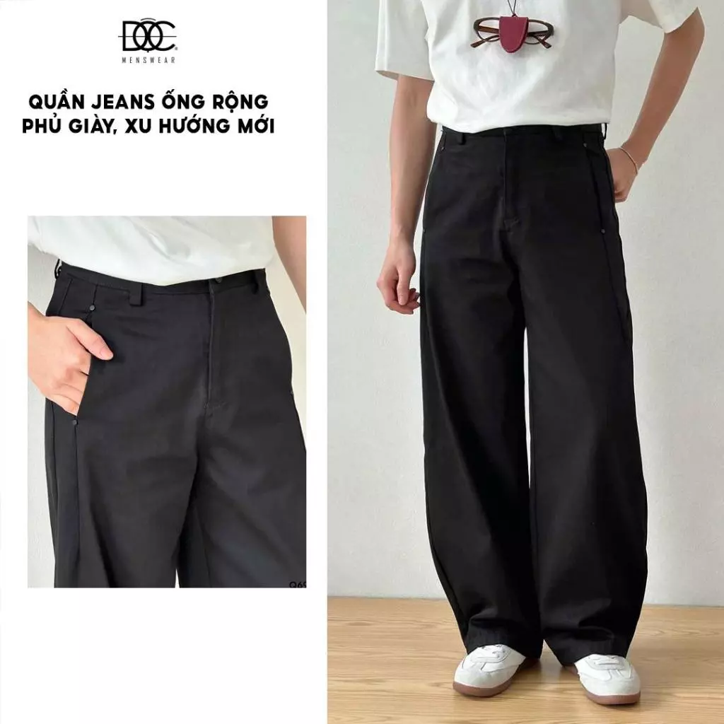 Độc Menswear | Quần jeans ống rộng phủ giày