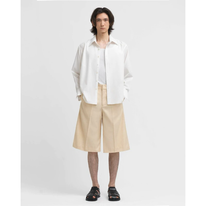GIAN SAIGON | QUẦN SHORT DÁNG LỬNG, MÀU KEM