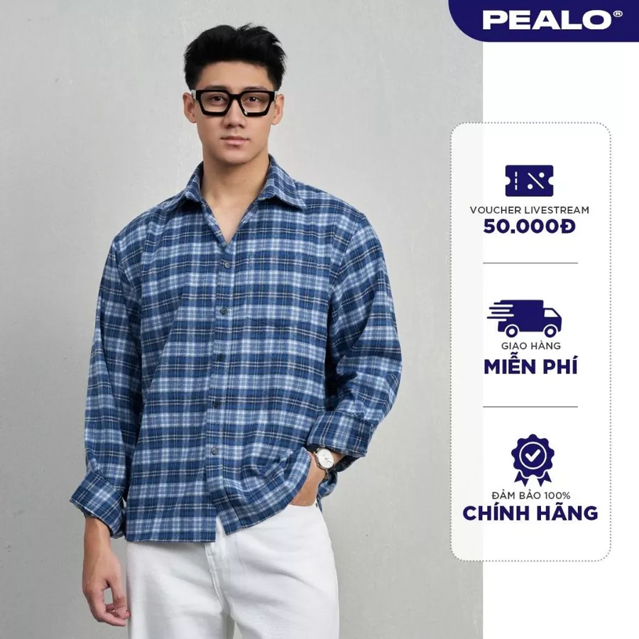 PEALO | Áo Sơ Mi Flannel Form Rộng Kẻ Caro