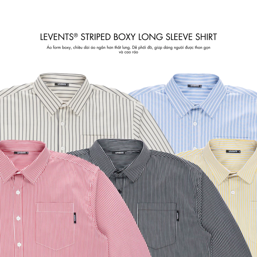 Levents® | Áo Sơ Mi Levents Striped Boxy Long Sleeve Shirt