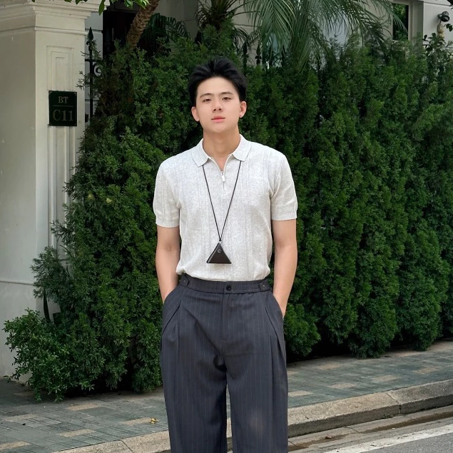 Độc Menswear | Áo polo dệt kim cổ zip  