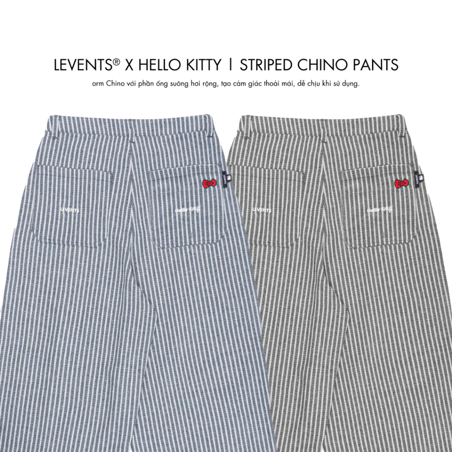 Levents® | Quần Khaki Ống Suông Striped Chino Pants