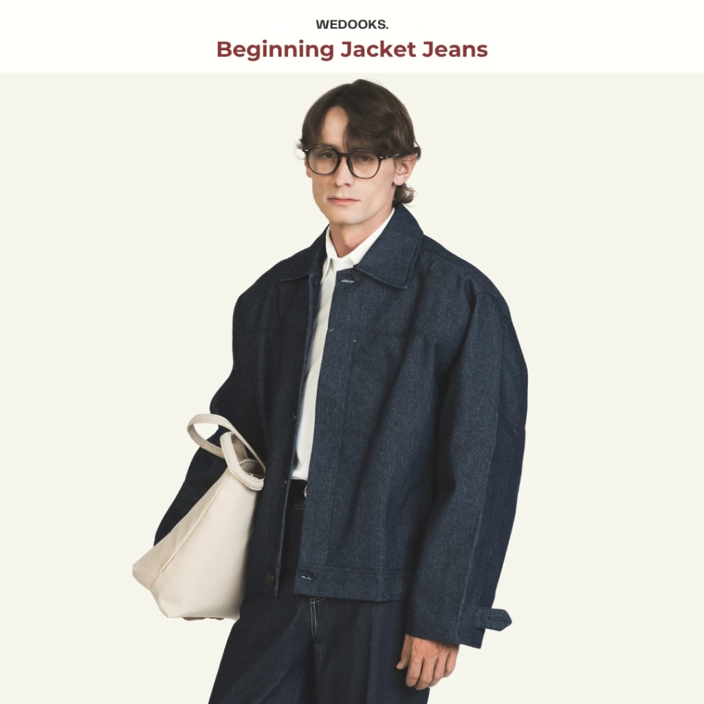 WEDOOKS | Áo khoác jeans nam form cropped 