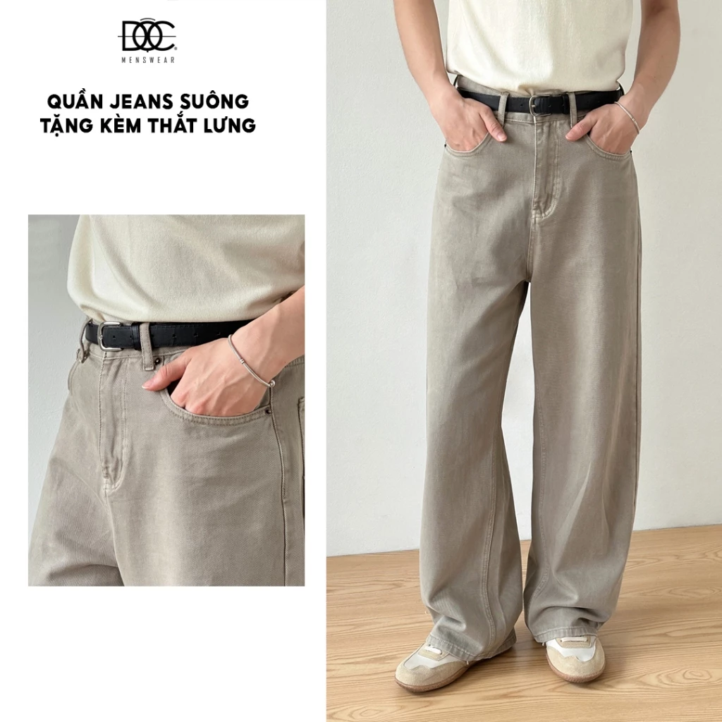 Độc Menswear | Quần jeans ống suông form rộng phủ giày
