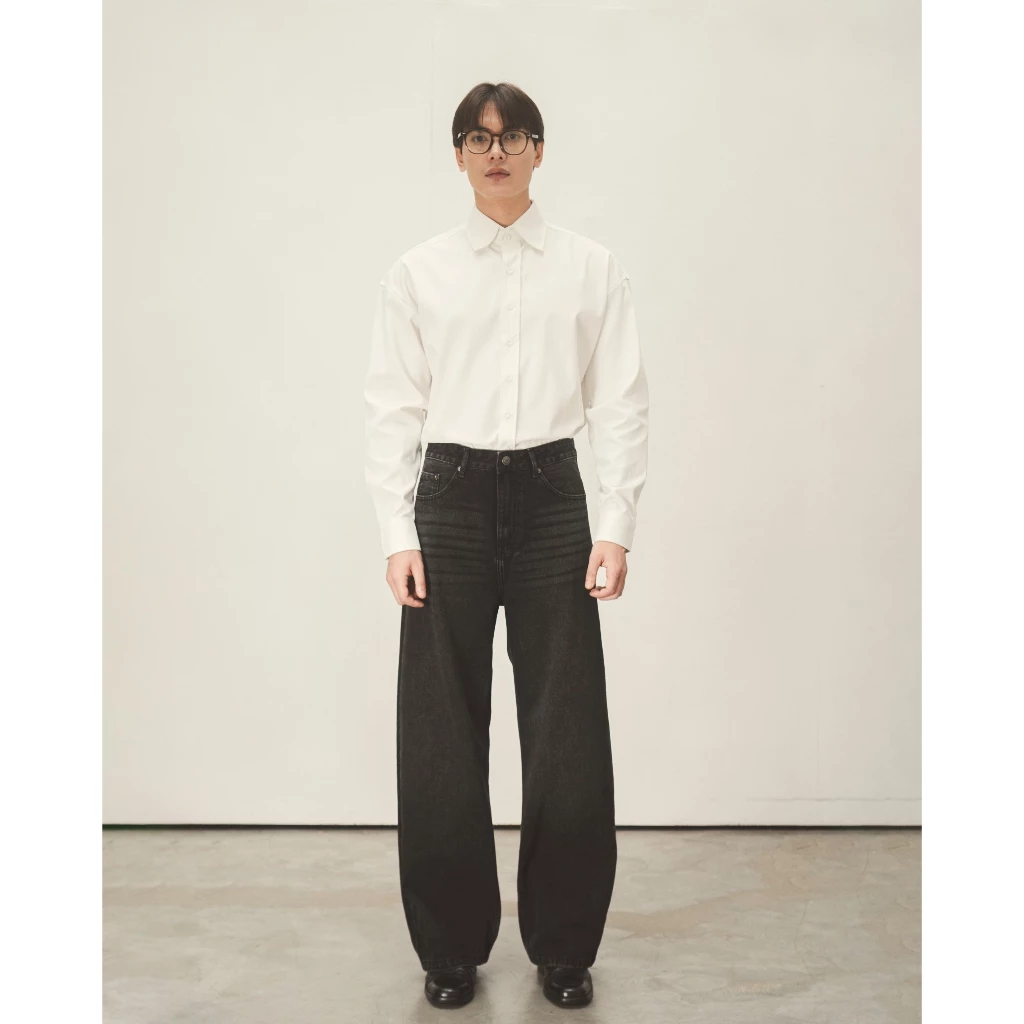 WEDOOKS | Quần jeans wash nam dáng cocoon chất liệu denim dày dặn DW cocoon jeans