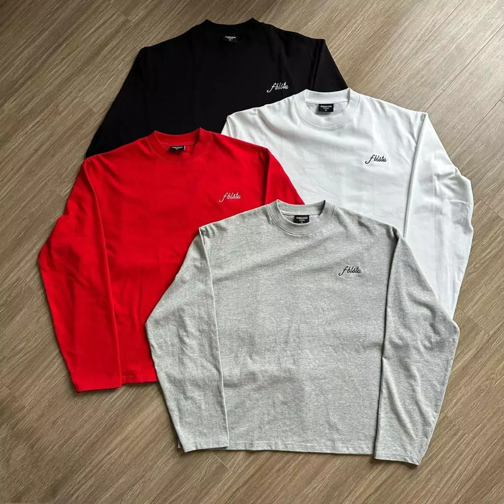 FABULOUS | Áo thun dài tay form boxy chất liệu cotton 2 chiều, in trước sau unisex nam nữ