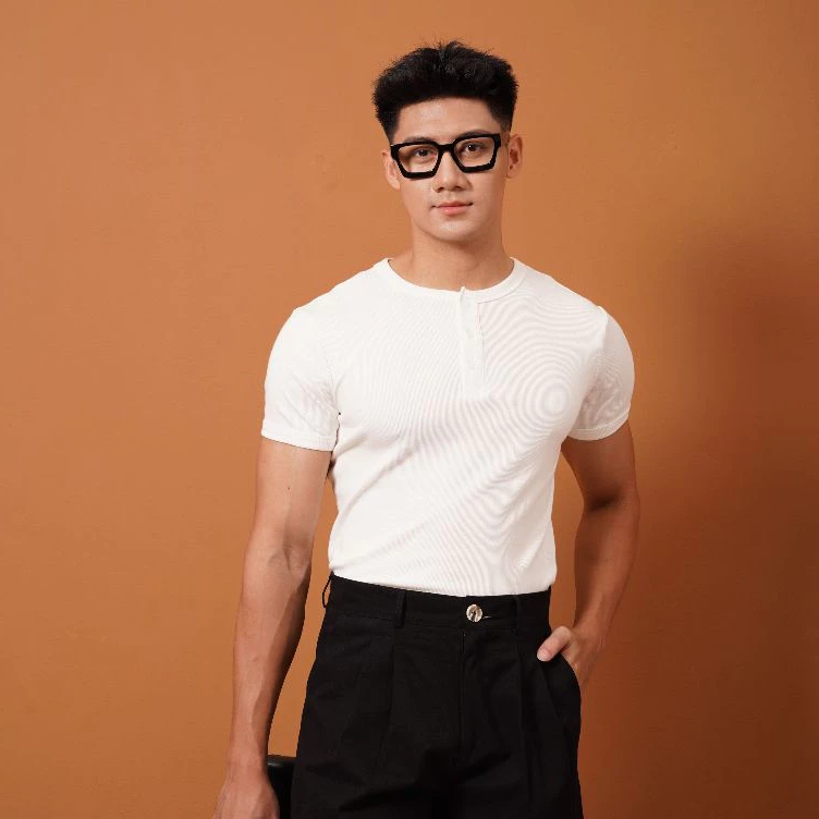 PEALO | Áo Thun Cotton Ôm Body Cổ Tròn 